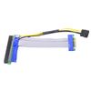 Cablecc PCI-E Express 4X to 16x Flex Cable Extender Converter Riser Card Adapter with 4-Pin Power 15 cm