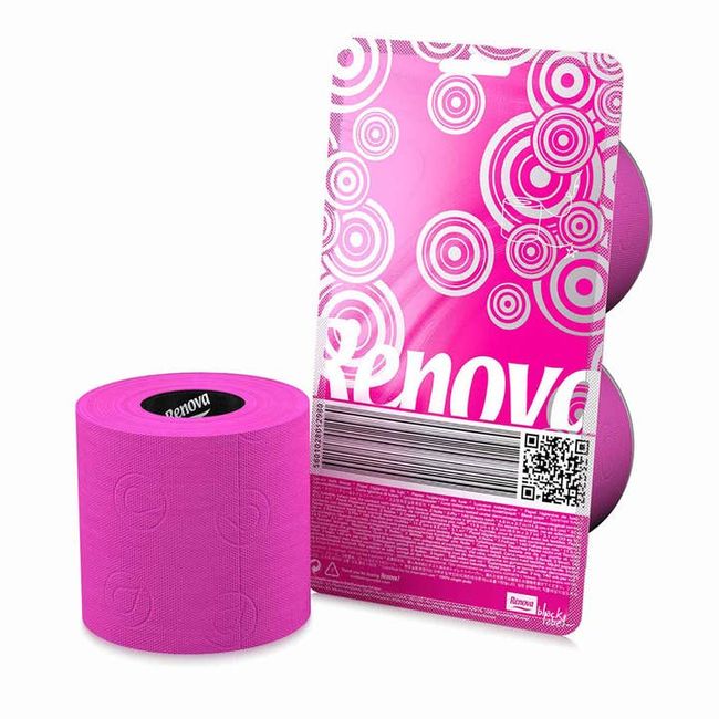 Case of 10 Blisters of Pink Toilet Paper rolls 3-ply