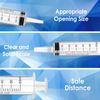 3 Pack Large Plastic Measuring Syringe, 60ml with Cap, Individually Packaged for Fluid, Scientific Labs