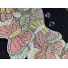 WILD BLOSSOM BEADED TABLE RUNNER 13" X 36" Pastel Butterflies