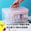 NYANDELMO First Aid Kit, Medicine Box, Clear, Multi-functional Storage Case, Lightweight (Blue, Small)