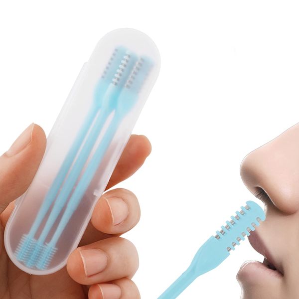 nalaina Nose Hair Cutter, 3 Pieces, Nose Hair Scissors, Nose Hair Trimmer, Nose Hair Trimming, Painless, Safe, Easy, Manual, Lightweight, Portable, Unisex