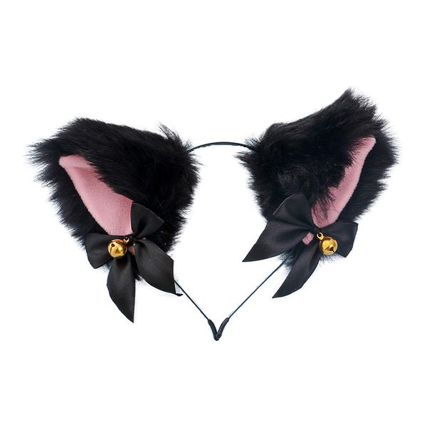 Faylay Cosplay Girl Plush Furry Cat Ears Headwear Accessory for Cam Girl Party (4-HMFLHHDJ)