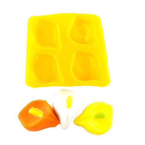 Flexible Molds -Calla Lilly, Easter Lilly (4 cavity) - Cream Cheese Mint Molds - Candy Melts - Fondant - Caramels - Soft Candy Molds