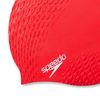 Speedo Unisex Bubble Active+ SwiMing Cap | Textured Design, Fed Red, One Size