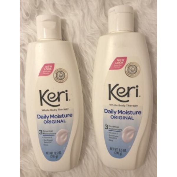 KERI Continuous Daily Moisture Lotion Original Whole Body Therapy 8.5oz Lot of 2