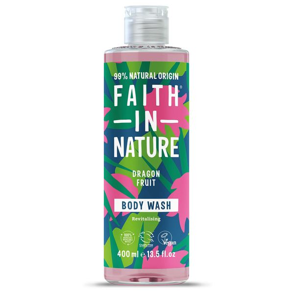 Faith In Nature Natural Dragon Fruit Body Wash, Revitalising, Vegan and Cruelty Free, No SLS or Parabens, 400 ml