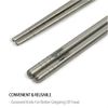 TITECOUGO Lightweight Titanium Chopsticks Eco-friendly Portable Camping Flatware