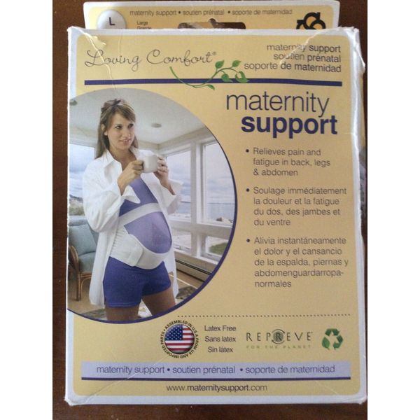 New Loving Comfort Maternity Back Support Brace White Pregnancy Aid NIB Large