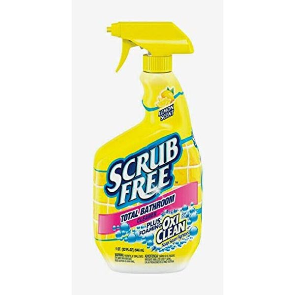 Scrub Free TOTAL BATHROOM CLEANER 32 oz OxiClean Lemon Scent Soap Scum 35240 NEW