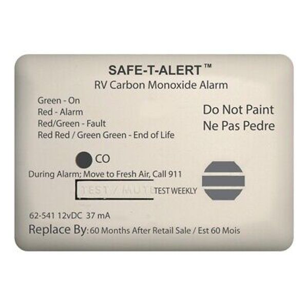 Safe-T-Alert 62 Series Carbon Monoxide Alarm 12V RV Surface Mount