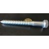 Zinc Hex Head Lag Screw 3/4 Hex Size 1/2 Thread x 4.50" Length, 10 pcs