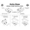 1000 LBS I-Beam Clamp - (Set at 5.25" Wide) - for Gymnastic Rings - Climbing Ropes - Heavy Bags - Multi-Fitness