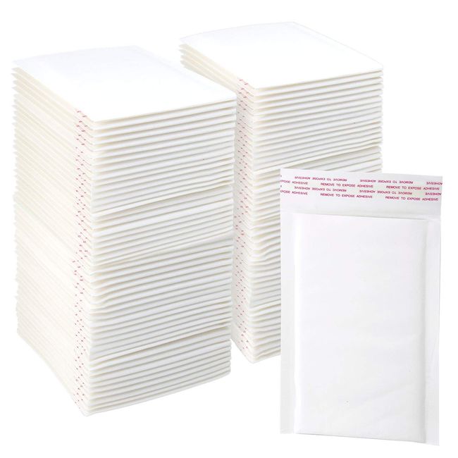 I.S. CEN-MD-100 Bubble Mailers, Small Size, Compatible, White, 100 Sheets