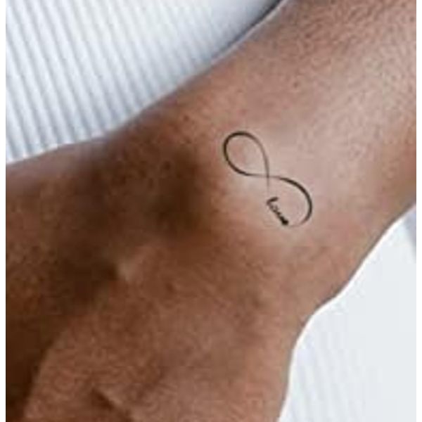 Temporary tattoos Infinity positive messages incorporated in the designs - Sheet of 12