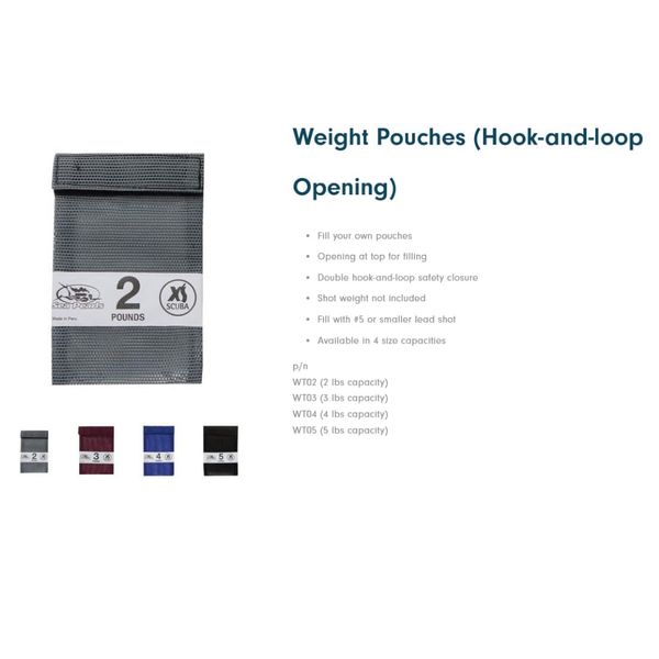 XS Scuba 4LB U-Fill Soft Weight Pouches