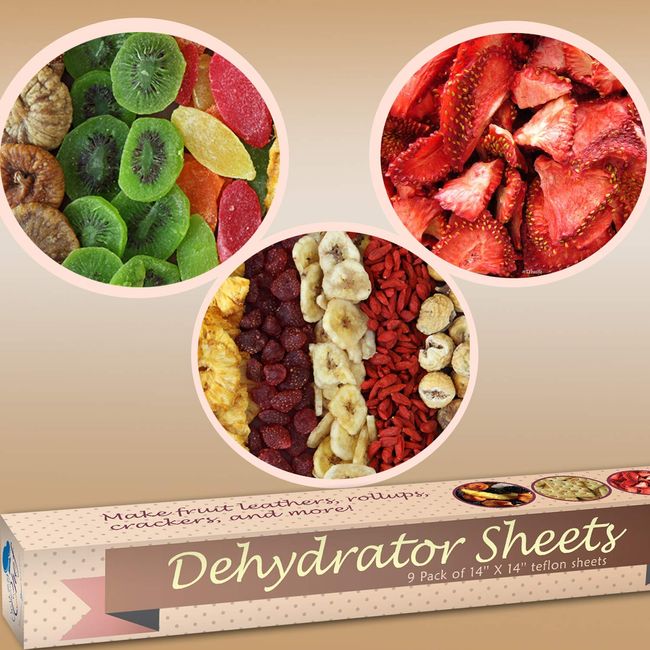 Dehydrator Sheets Reusable Food Fruit Dehydrator Mats Fruit Leather Trays  for Food Dehydrator Fruit Roll up Sheets Dehydrator Fittings