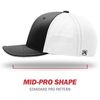 Richardson Unisex 172 Trucker Pulse Sportmesh R-Flex Baseball Cap, Split Black/White, Small/Medium