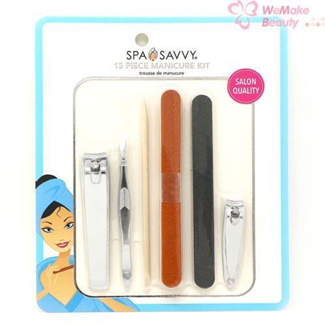 Spa Savvy Manicure Kit 15 Piece New In Box