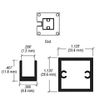 CRL D990DU12E Duranodic Bronze 12" End Design Series Partition Post