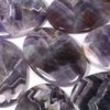 CrystalAge Amethyst Chevron Palm Stone ~70x50mm