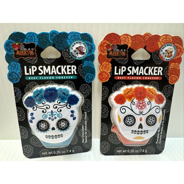 Lip Smacker Dia De Los Muertos Lip Balm 0.26 oz  Hot Chocolate & Pumpkin Brûlée