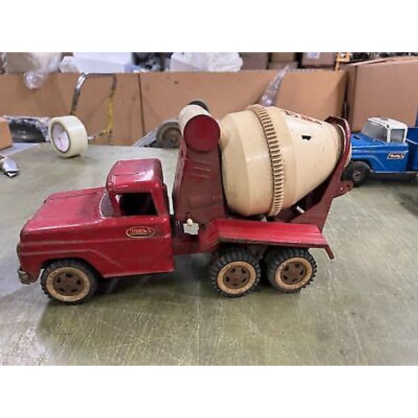 Vintage 1963-4 Made In USA Tonka Toys Cement Mixer Truck Original Pressed Steel