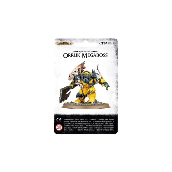 Warhammer Age of Sigmar Games Workshop 99070209003 Ironjawz Orruk Megaboss Tabletop and Miniature Gaming, Black