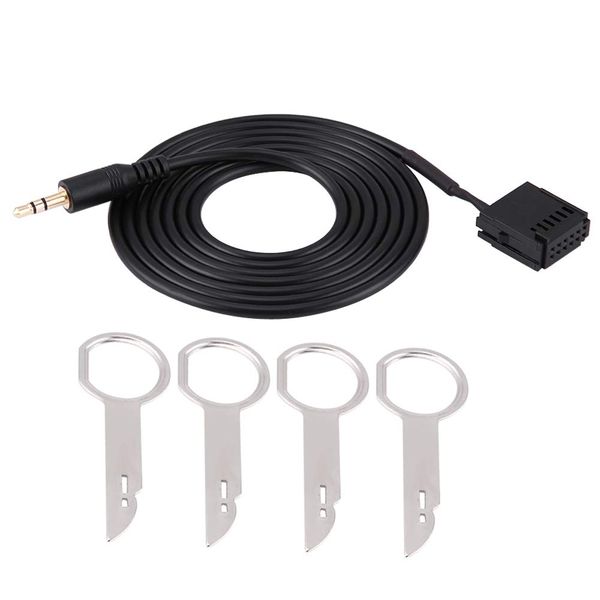 AUX Cable/Car Audio AUX Auxiliary Cable Adapter for 6000CD Mondeo Fiesta with CD Removal Tool Keys