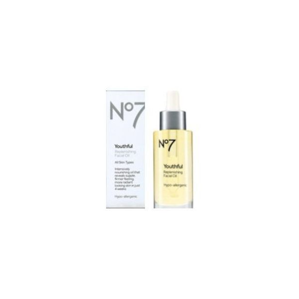 Boots No7 Youthful Replenishing Facial Oil 30ml-FOR ALL SKIN TYPES-GIVES MORE RADIANT LOOKING SKIN IN 4 WEEKS