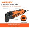 JORGENSEN 4 Amp Oscillating Tool 5°Oscillation Angle Multi-Tool Saw Kit 7-speed
