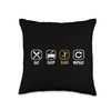 Eat Sleep Slack Repeat Slackliner Trickline Profis Slackline Throw Pillow