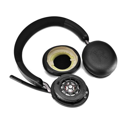 Elite 45h Evolve2 65 Earpads,JOYSOG Replacement Ear Pads Ear Cushions Foam Covers for Jabra Evolve 2 65 MS/UC Elite 45h Headphone (Black)