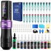 Neebol Wireless Tattoo Gun Kit, Rotary Tattoo Machine Kit with LED Display & ...