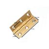 5 Pairs of Extruded Solid Brass Hinges 50MM (2 inch)