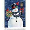 Snowman Holiday Cheer House Flag 28" x 40"