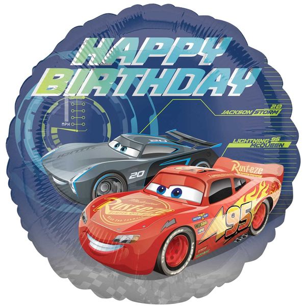 Amscan 3536601 Cars Happy Birthday foil Balloon