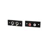 uxcell RCA Socket Panel Mount 2 RCA Female Output AV Outlet Socket Connector Adapter Pack of 5