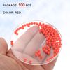 sourcing map 100pcs PP Plastic Bearing Balls 4mm Solid Plastic Balls, Precision Bearing Ball, Red