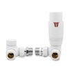 White Corner TRV Thermostatic Radiator Towel Rail Valves