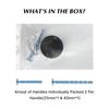 LONTAN 4 Pack Black Knobs Black Drawer Knobs Kitchen Cupboard Knobs Black Cabinet Knobs Aluminum Alloy Cupboard Knobs Round Wardrobe Door Knob Small Door Knobs,LS7069BK
