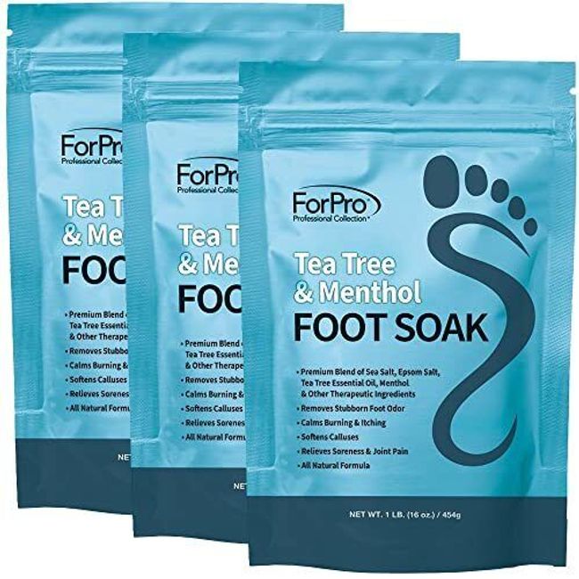 ForPro Tea Tree Oil & Menthol Foot Soak with Sea & Epsom Salt for Toenail Ath...