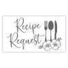 m&h invites 50 Bridal Shower Recipe Request Cards - Laurel and Utensil Silhouette Design - Invitation Inserts