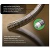 Braided Faucet Connector Hose Female Compression Threaded Fitting 24"in Steel