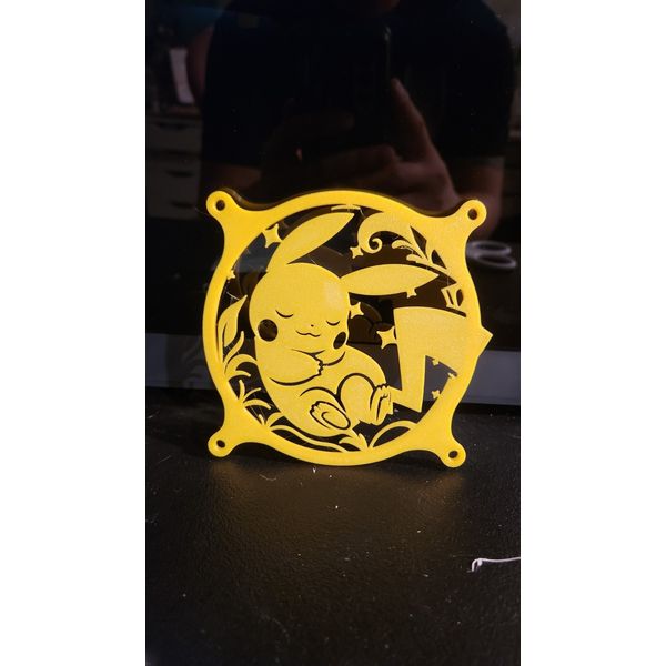 Sleeping Pikachu 120mm Fan Cover  3D Printed