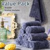 Newwiee 100 Pcs Microfiber Towels Absorbent Washcloths Bulk 12 x 12 Inch Soft Quick Drying Face Towels Bath Cloths Coral Velvet Bathroom Wash Clothes for Bath Spa Facial Fingertip Towel