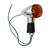 WFLNHB 4Pcs Chrome Motorcycle Turn Signal Blinker Indicator Light