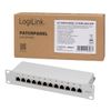 LogiLink CAT6 RJ45 Patch Panel 24-Port 25.4 cm (10 Inch) Fully Shielded Grey