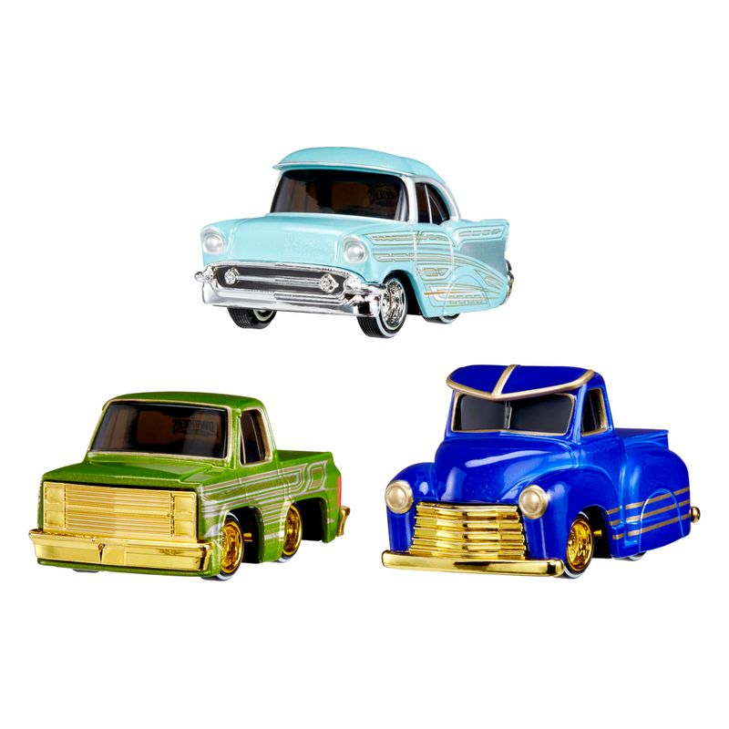 CarTuned 3 Pack Series 1 Cruizn Da BLVD & Drip'd 1957 Chevy Bel Air Kandy Light Blue Lowrider ...