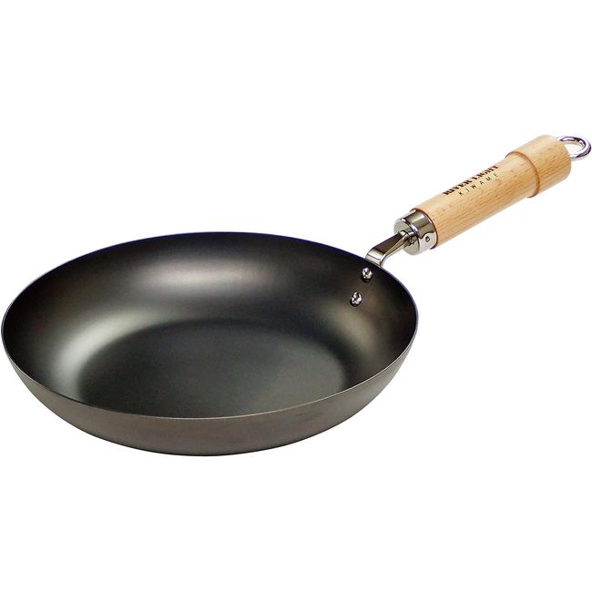 River Light Kyoku Iron Frying Pan Japan, 6.3 inches (16 cm), Induction Heating Compatible, Wok, Made in Japan